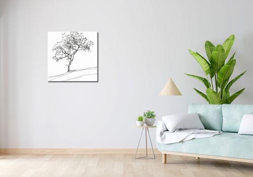 Obraz 60x60cm Drzewo w Zarysie na Arena.pl