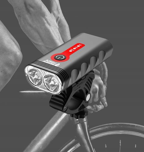 Lampka Rowerowa Światło PRZÓD TYŁ LED na rower kierownicę MOCNA USB 1800lm na Arena.pl