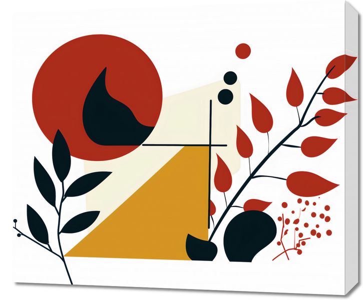 Obraz 70x60cm Ogień i Flora zdjęcie 1