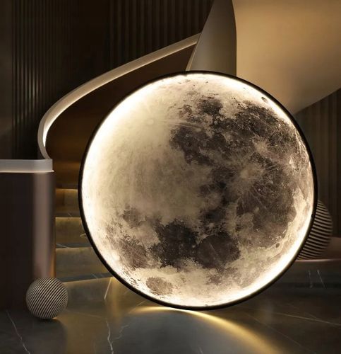 Plafon Lampa Led Księżyc 40 cm - Moon 3D - pilot na Arena.pl