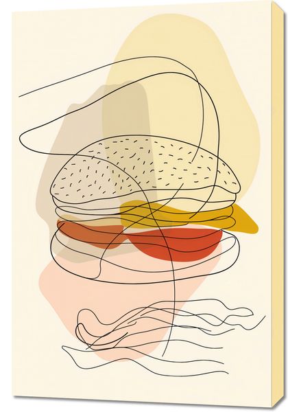 Obraz 60x90cm Cieniutki Burger zdjęcie 1