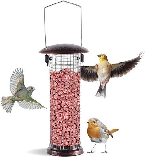 Karmnik dla ptaków metalowy wiszący na ziarno na Arena.pl