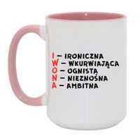 Duży Biało-Różowy 450 ml