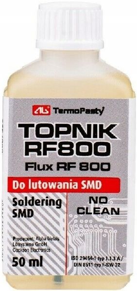 Topnik RF800 flux lutowanie SMD z pędzelkiem 50ml zdjęcie 1