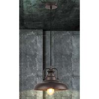 Industrialna LAMPA wisząca KYLE 2930 Rabalux metalowa OPRAWA ZWIS kopuła żarówka przewód brązowa