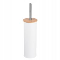 Zestaw łazienkowy kosz na śmieci + szczotka do WC Altom Design biały 2 el