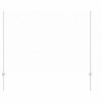 Ogrodzenie z słupkami Srebrny 1.5 x 25 m Stal