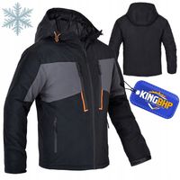 OCIEPLANA Kurtka robocza Ciepła kurtka zimowa z kapturem WODOODPORNA OC