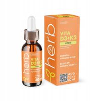 HERB Vita WITAMINA D3 4000 IU + K2 100 mcg FORTE 30ml W KROPLACH krople