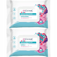 2x Papier nawilżony TOALETOWY CLEANIC JUNIOR ZAPACH GUMY BALONOWEJ 40s. BIO