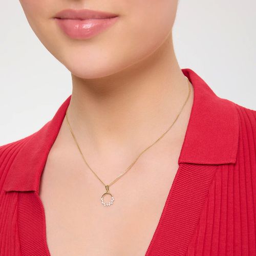 złoty wisiorek kółko z cyrkoniami na Arena.pl