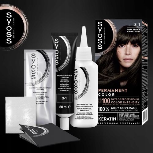 Syoss Farba do Włosów Trwała Permanent Color 3-1 Ciemny brąz 2 szt. na Arena.pl