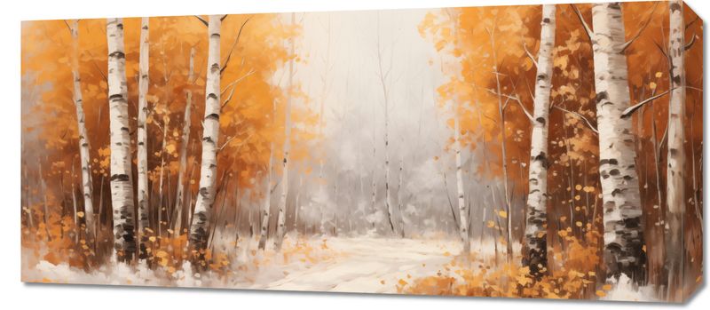 Obraz 90x40cm Jesienne Brzozy zdjęcie 1