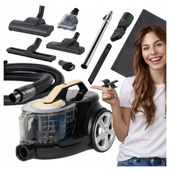 ODKURZACZ BEZWORKOWY CYKLONOWY MOCNY CICHY TURBOSZCZOTKA HEPA 15w1