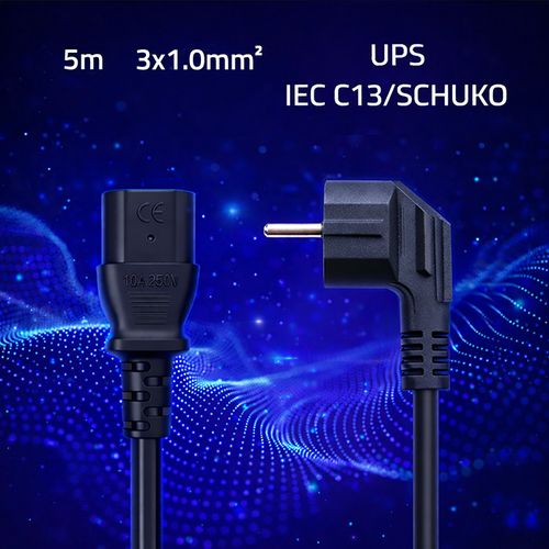 Qoltec kabel zasilający Schuko-IEC C13 5m na Arena.pl