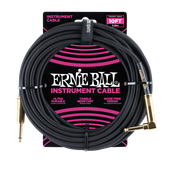 Kabel instrumentalny gitarowy mono JACK 3m Ernie Ball P06081 czarny