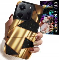 ETUI DO XIAOMI NOTE 14 4G - ZŁOTE ELEGANCKIE WZORY + FOLIA HYDRO