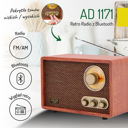 Emaga AD 1171 Retro Radio z Bluetooth na Arena.pl
