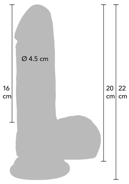Realistic Dildo Liquid Silicone 20 Cm zdjęcie 11