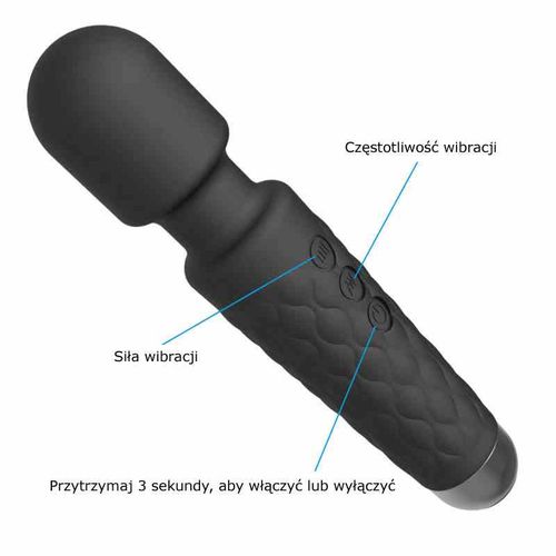 Wibrator Różdżka Wand Czarny na Arena.pl