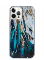 etui plecki nakładka gold glam do iphone 12/12 pro 6,1 pióra