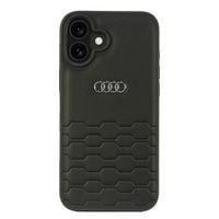 Audi Synthetic Leather iPhone 16 Plus 6.7" czarny/black hardcase