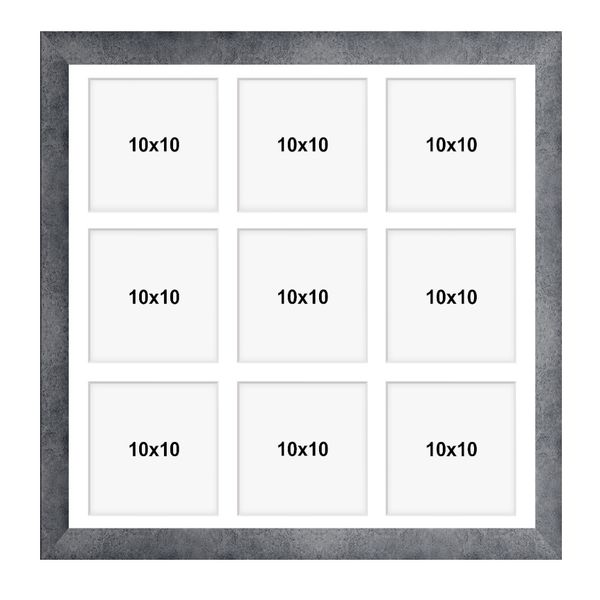 Ramka na 9 zdjęć Hekla 40x40x9 MDF galeria beton 1szt. zdjęcie 3