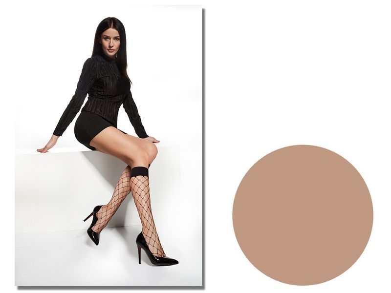 Podkolanówki kabaretki duże oczka Adrian Opal Uni zdjęcie 1