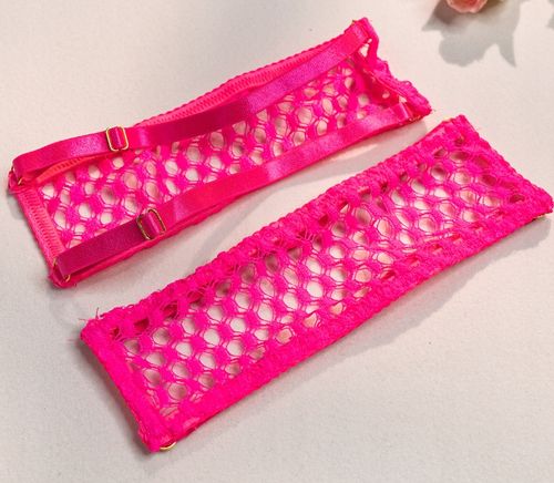 Piękny KOMPLET Bielizny Damskiej STANIK STRINGI Podwiązki POMARAŃCZ L na Arena.pl