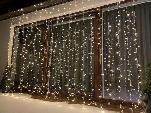 KURTYNA ŚWIETLNA 546LED XL LAMPKI CHOINKOWE 8 FUNKCJI sople CHOINKĘ CHOINKA na Arena.pl