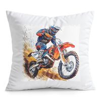 PODUSZKA BIAŁA PREZENT - MOTOR MOTOCYKL MOTOCROSS