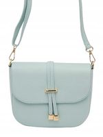 Laura Biaggi - torebka listonoszka skóra naturalna niebieski aqua TS 43-03