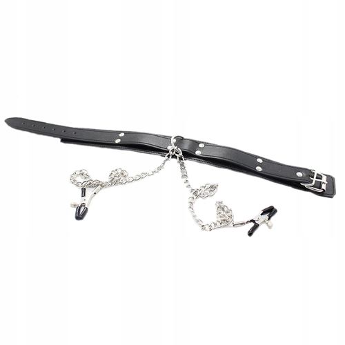 obroża collar with nipple clamps na Arena.pl