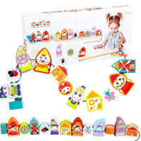 Klocki Edukacyjne Drewniane Krasnoludki Cubika 13654