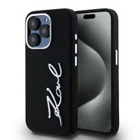 etui karl lagerfeld silicone metal       script logo do iphone 15 pro