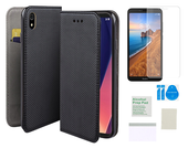 Etui z klapką do XIAOMI REDMI 7A case obudowa + folia ochronna na ekran TPU