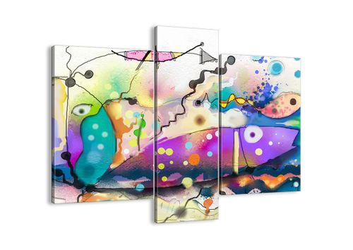 Obraz Na Płótnie - Ryby Pastele  - 95X80 Cm - Cb95X80-4096 na Arena.pl