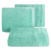 Ręcznik frotte z welwetową bordiurą DAMLA 70x140 miętowy