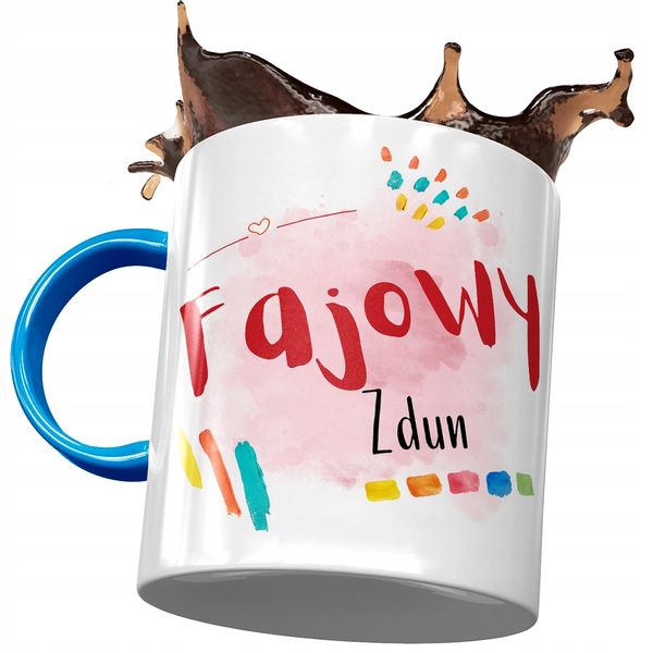 Kubek Błękitny Dla Zduna Fajowy Zdun Z Nadrukiem Ze Zdjęciem zdjęcie 1