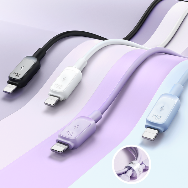 Kabel przewód do iPhone USB-C - Lightning 20W 1.2m biały zdjęcie 9