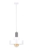 Lampa wisząca 1xE27 GIZA WHITE/SILVER