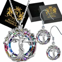 Mennica Świdnicka - Srebrny Naszyjnik Kolczyki Komplet Srebro Prezent