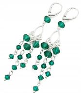 ARSYLION kolczyki z kryształkami Swarovski Emerald
