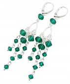 ARSYLION kolczyki z kryształkami Swarovski Emerald