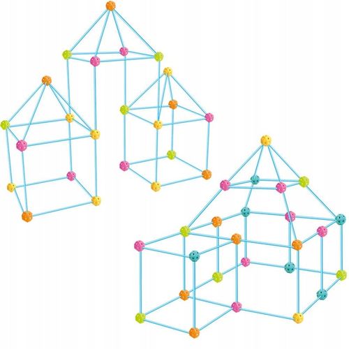 KLOCKI KONSTRUKCYJNE DO BUDOWANIA BAZY XXL DLA DZIECI RURKI SŁOMKI 340 EL na Arena.pl
