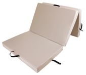 Materac gimnastyczny składany trzyczęściowy UNDERFIT 210 x 100 x 10 cm beżowy