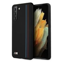 Etui BMW BMHCS21MSIVTBK S21+ G996 czarny/black Silicone Stripes M Collecti