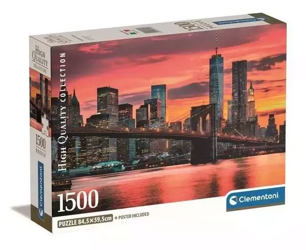 Puzzle 1500 Compact East River at dusk zdjęcie 1