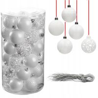 BOMBKI NIETŁUKĄCE ZESTAW 37 szt 6cm choinkowe