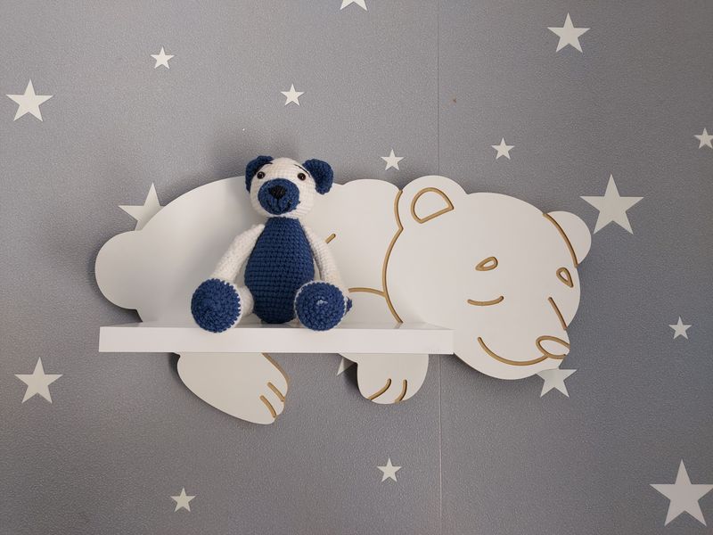 Półka śpiący Misiu Biały Miś zdjęcie 6